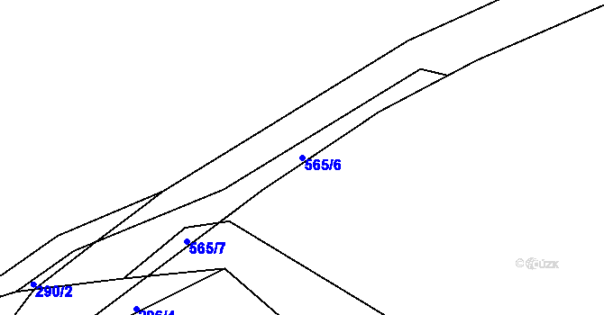 Parcela st. 565/6 v KÚ Dolní Bezděkov u Kladna, Katastrální mapa