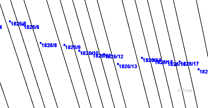 Parcela st. 1826/12 v KÚ Dolní Bojanovice, Katastrální mapa