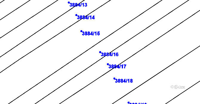 Parcela st. 3884/16 v KÚ Dolní Bojanovice, Katastrální mapa
