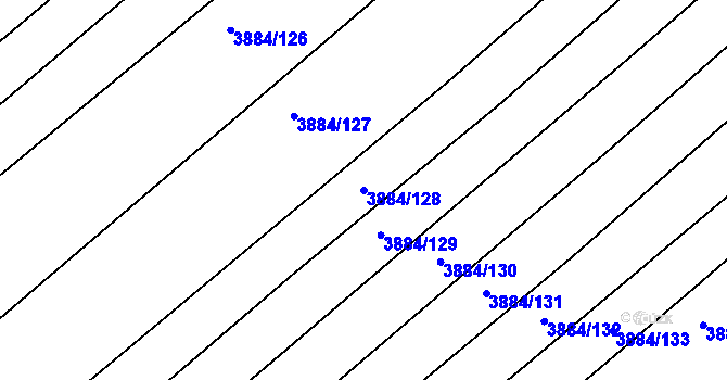Parcela st. 3884/128 v KÚ Dolní Bojanovice, Katastrální mapa