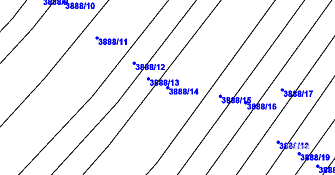 Parcela st. 3888/14 v KÚ Dolní Bojanovice, Katastrální mapa