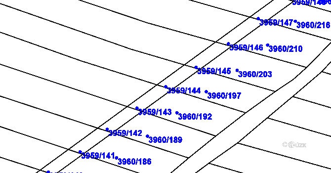Parcela st. 3959/144 v KÚ Dolní Bojanovice, Katastrální mapa