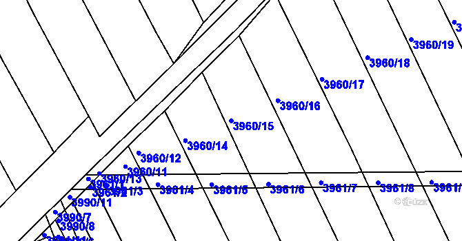 Parcela st. 3960/15 v KÚ Dolní Bojanovice, Katastrální mapa