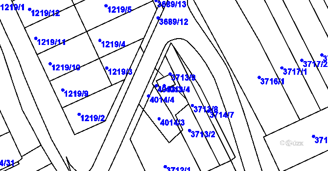 Parcela st. 4013/4 v KÚ Dolní Bojanovice, Katastrální mapa