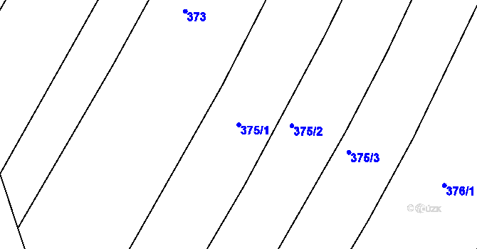 Parcela st. 375/1 v KÚ Dolní Bousov, Katastrální mapa
