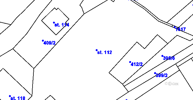 Parcela st. 112 v KÚ Dolní Brusnice, Katastrální mapa