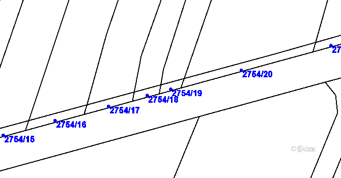 Parcela st. 2754/19 v KÚ Dolní Bukovsko, Katastrální mapa