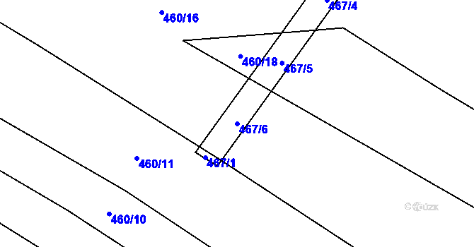 Parcela st. 467/6 v KÚ Dolní Bukovsko, Katastrální mapa