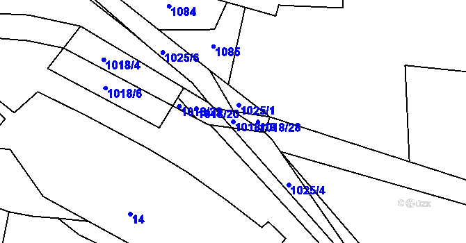 Parcela st. 1018/19 v KÚ Popovice u Dolního Bukovska, Katastrální mapa