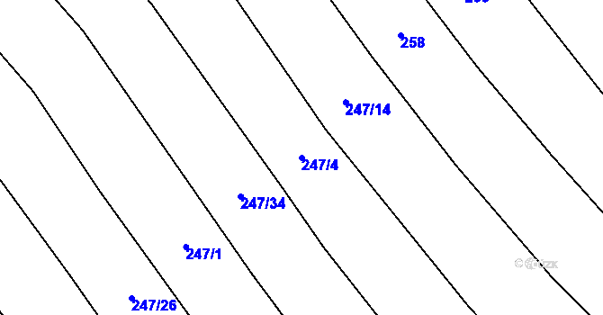 Parcela st. 247/4 v KÚ Sedlíkovice u Dolního Bukovska, Katastrální mapa