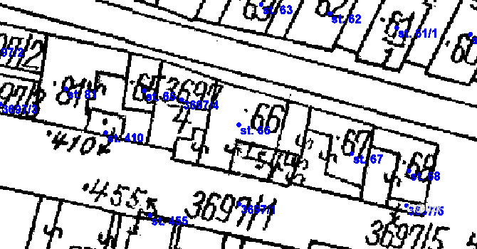 Parcela st. 66 v KÚ Dolní Cerekev, Katastrální mapa