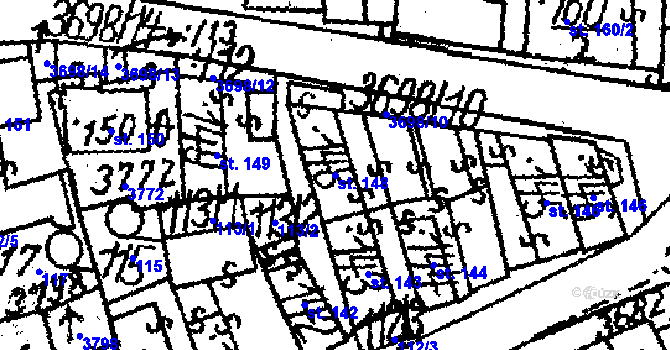 Parcela st. 148 v KÚ Dolní Cerekev, Katastrální mapa