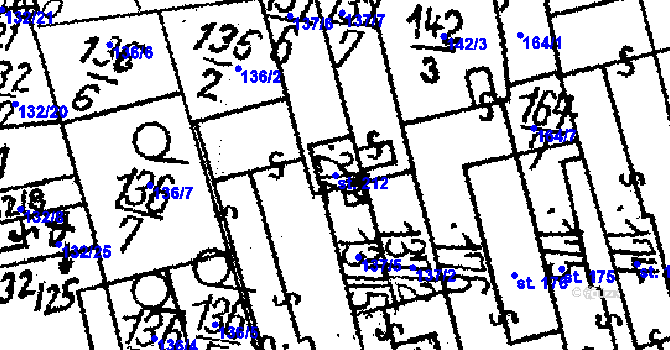 Parcela st. 212 v KÚ Dolní Cerekev, Katastrální mapa