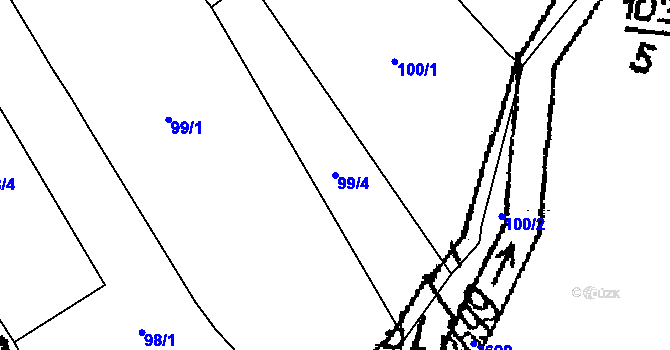 Parcela st. 99/4 v KÚ Dolní Cerekev, Katastrální mapa