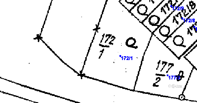 Parcela st. 172/1 v KÚ Dolní Cerekev, Katastrální mapa
