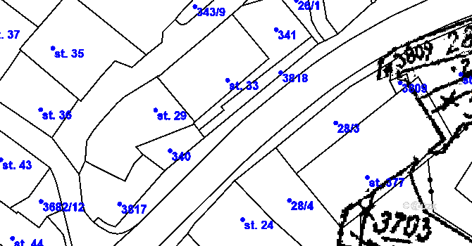 Parcela st. 3682/11 v KÚ Dolní Cerekev, Katastrální mapa