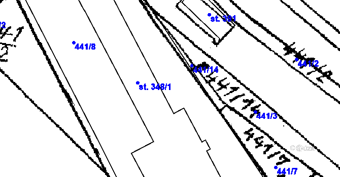 Parcela st. 441/12 v KÚ Dolní Cerekev, Katastrální mapa