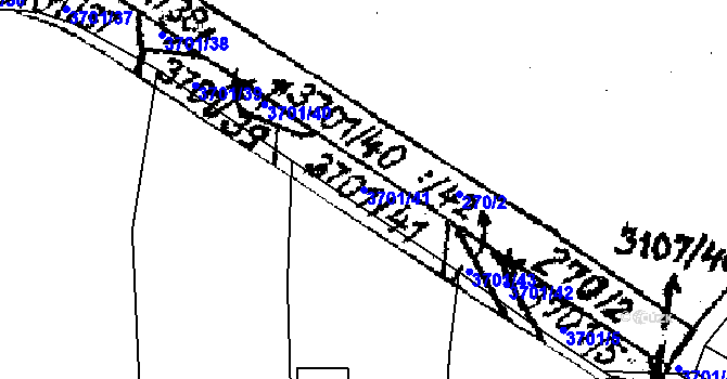 Parcela st. 3701/41 v KÚ Dolní Cerekev, Katastrální mapa