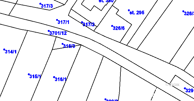 Parcela st. 3701/14 v KÚ Dolní Cerekev, Katastrální mapa