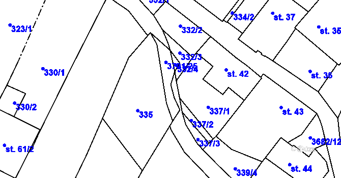 Parcela st. 3701/26 v KÚ Dolní Cerekev, Katastrální mapa