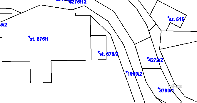 Parcela st. 675/3 v KÚ Dolní Čermná, Katastrální mapa