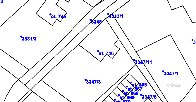 Parcela st. 746 v KÚ Dolní Čermná, Katastrální mapa