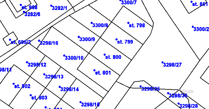 Parcela st. 800 v KÚ Dolní Čermná, Katastrální mapa