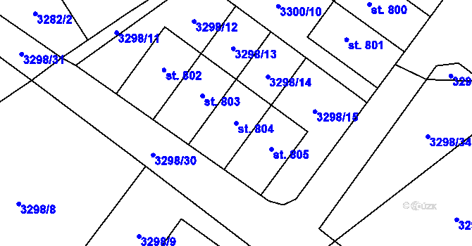 Parcela st. 804 v KÚ Dolní Čermná, Katastrální mapa