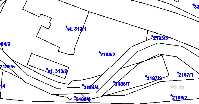 Parcela st. 2184/2 v KÚ Dolní Čermná, Katastrální mapa