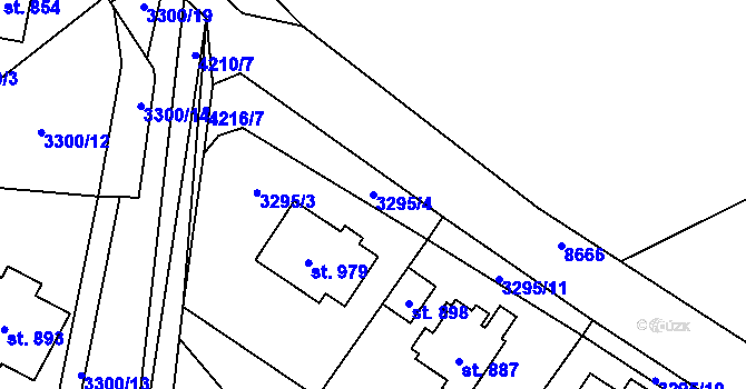 Parcela st. 3295/4 v KÚ Dolní Čermná, Katastrální mapa