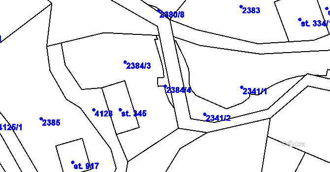 Parcela st. 2384/4 v KÚ Dolní Čermná, Katastrální mapa