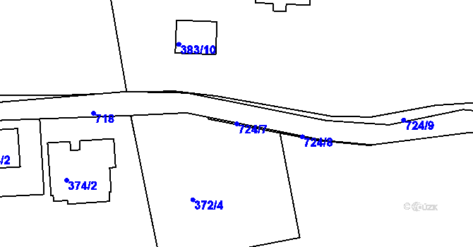 Parcela st. 724/7 v KÚ Dolní Datyně, Katastrální mapa