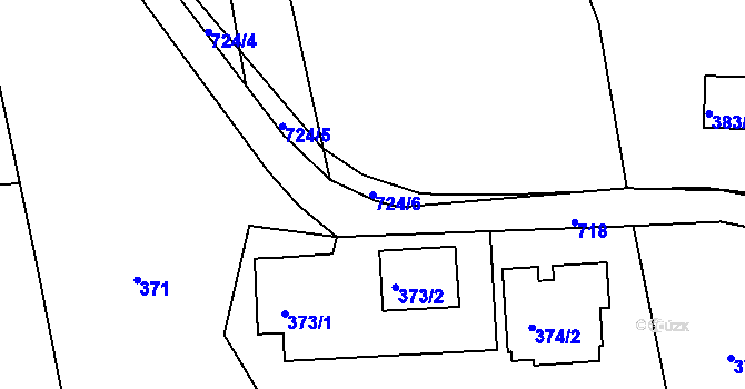 Parcela st. 724/6 v KÚ Dolní Datyně, Katastrální mapa