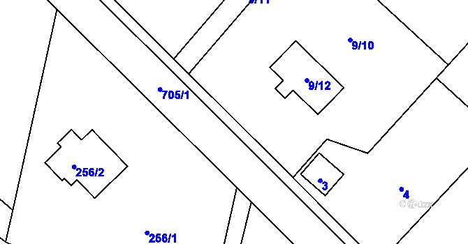 Parcela st. 725/13 v KÚ Dolní Datyně, Katastrální mapa