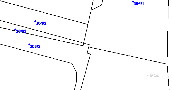 Parcela st. 306/2 v KÚ Dolní Datyně, Katastrální mapa