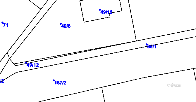 Parcela st. 65/2 v KÚ Dolní Datyně, Katastrální mapa
