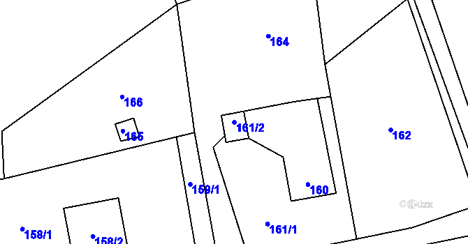 Parcela st. 161/2 v KÚ Dolní Datyně, Katastrální mapa