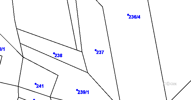Parcela st. 237 v KÚ Dolní Datyně, Katastrální mapa