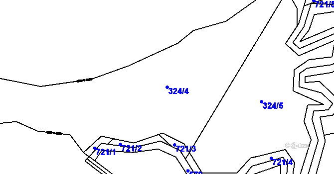 Parcela st. 324/4 v KÚ Dolní Datyně, Katastrální mapa