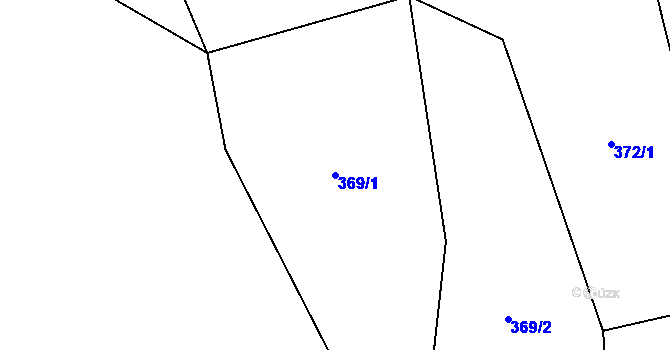 Parcela st. 369/1 v KÚ Dolní Datyně, Katastrální mapa