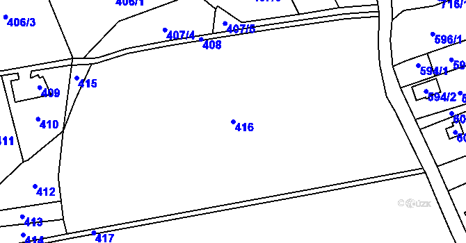 Parcela st. 416 v KÚ Dolní Datyně, Katastrální mapa
