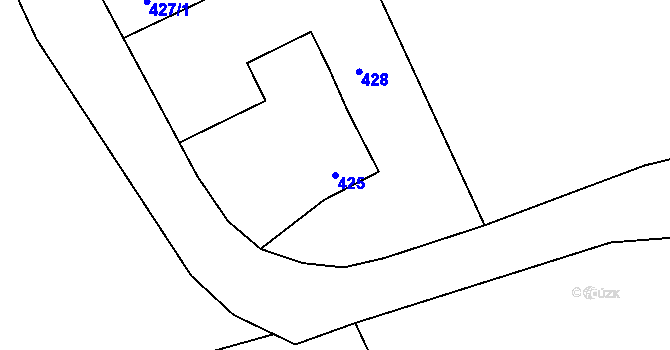 Parcela st. 425 v KÚ Dolní Datyně, Katastrální mapa