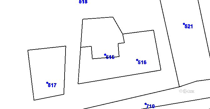 Parcela st. 515 v KÚ Dolní Datyně, Katastrální mapa