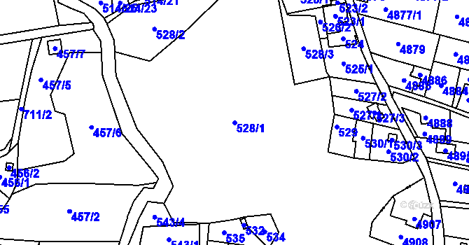 Parcela st. 528/1 v KÚ Dolní Datyně, Katastrální mapa