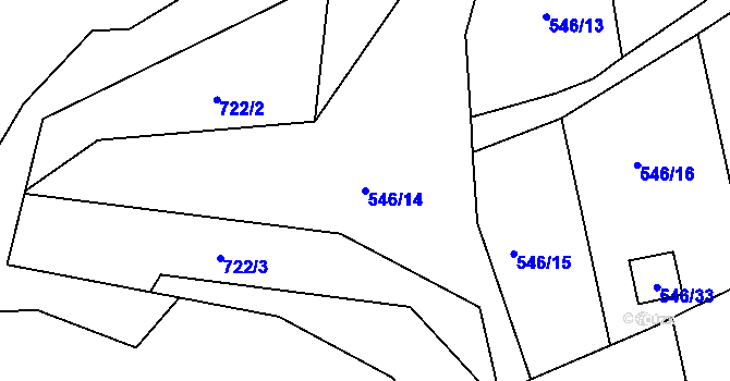 Parcela st. 546/14 v KÚ Dolní Datyně, Katastrální mapa