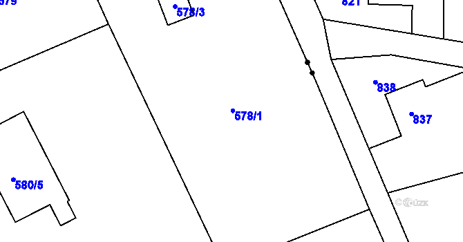 Parcela st. 578 v KÚ Dolní Datyně, Katastrální mapa