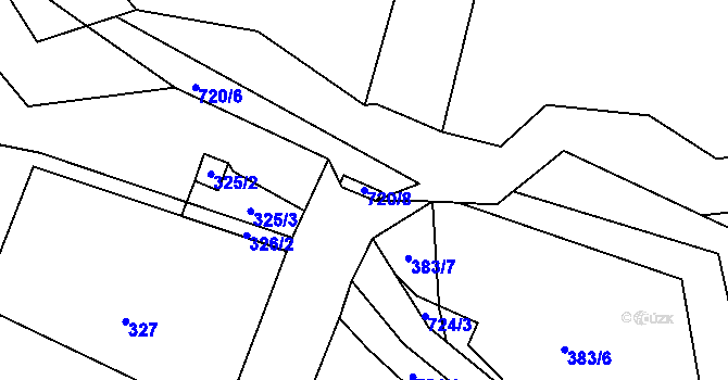 Parcela st. 720/8 v KÚ Dolní Datyně, Katastrální mapa