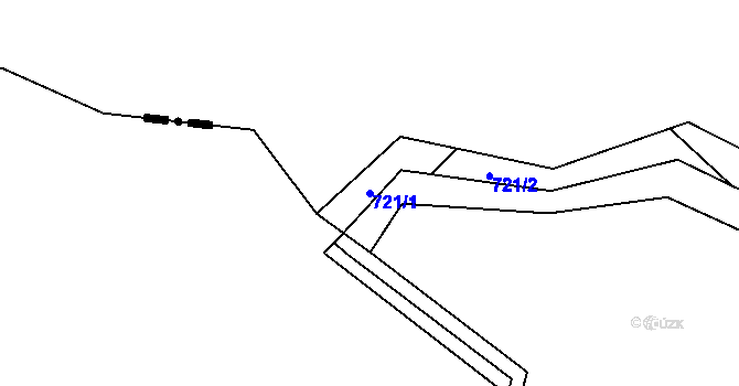 Parcela st. 721/1 v KÚ Dolní Datyně, Katastrální mapa