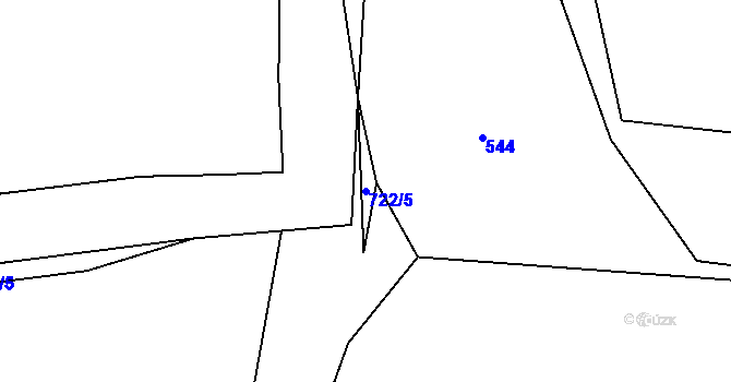 Parcela st. 722/5 v KÚ Dolní Datyně, Katastrální mapa