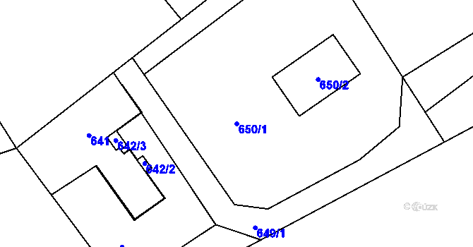 Parcela st. 650/1 v KÚ Dolní Datyně, Katastrální mapa